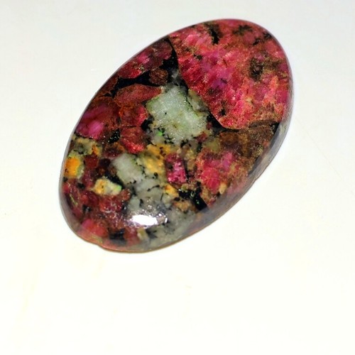 NATURAL RUSSIAN PINK RED EUDIALYTE OVAL CABOCHON RING SIZE GEMSTONE AV- - Picture 6 of 21