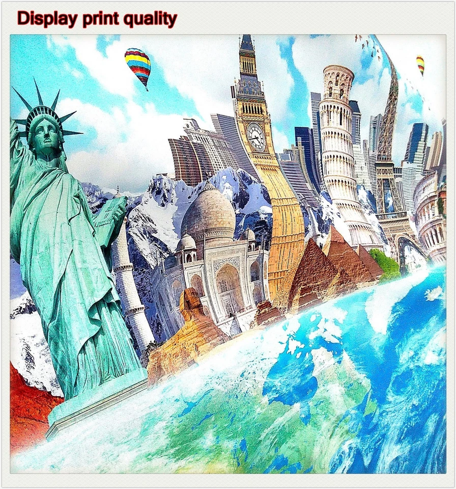 Banner World Map Travel Wonder Art Silk Canvas Poster Painting No Frame BM14 - Image 4 of 4