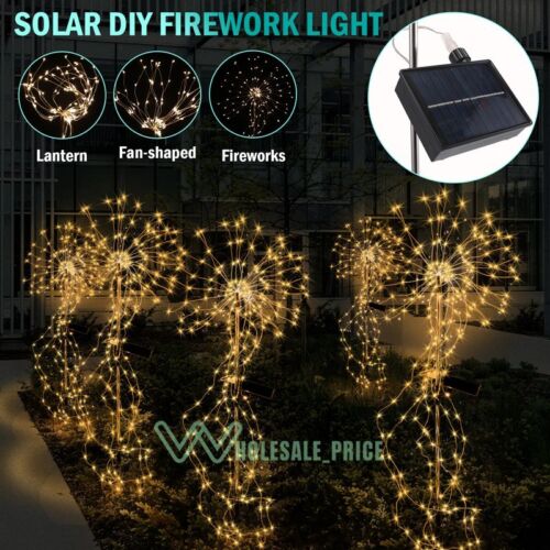 150 LED Solar Fire Flower Lights Outdoor Waterproof Path Lawn Garden Decor Lamp - Picture 50 of 58