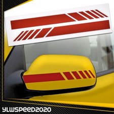 Fit For Car Accessories Rearview Mirror 5d Sticker Vinyl Stripe Decal Red 1 Set