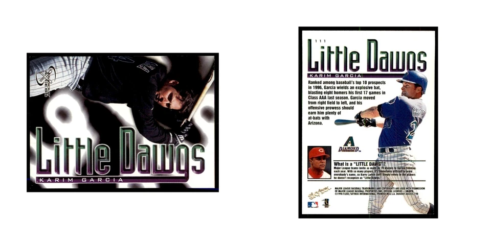 1998 SkyBox Dugout Axcess Karim Garcia Baseball Cards #111 - Image 3 of 3