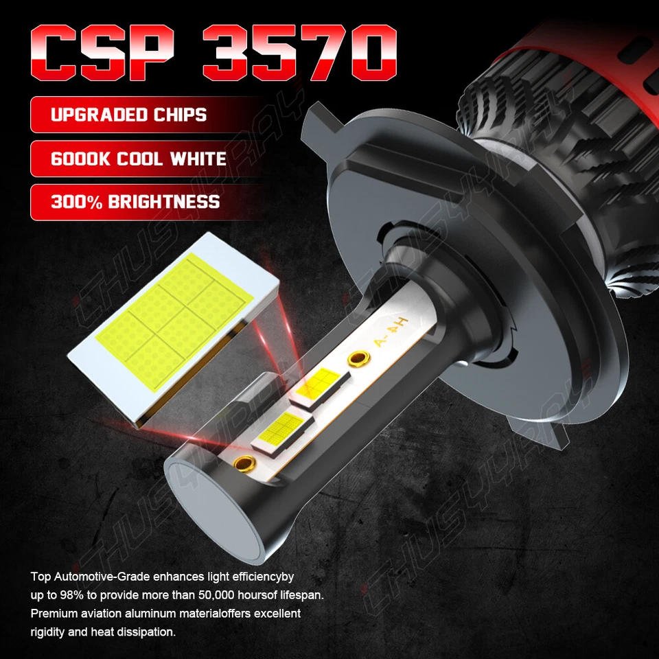 Kit de 4 faros LED faros antiniebla de haz alto bajo para Toyota Solara 1999-2001 Foto 2 de 4