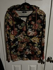 Ampersand Ave Fascinating Floral Singlehood Hoodie Knit Sweatshirt Size Small