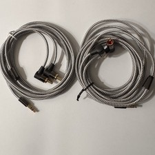  QTY 2 Cable Creation 6 ft Nylon Braided RCA Angle to 3.5mm Cable Male Audio