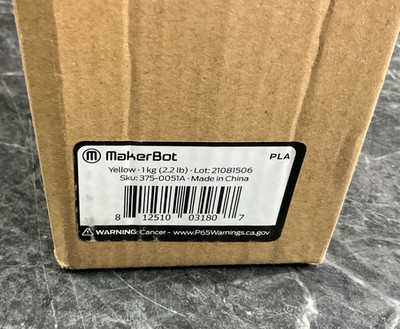 MakerBot Sketch Filament Cartridge yellow 375-0051A   ️   BRAND NEW! SEALED!