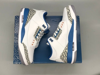 #ad Jordan 3 Retro quot;White and True Bluequot; Men#x27;s Basketball Shoes Mid Top Us Size7 12 $79.99