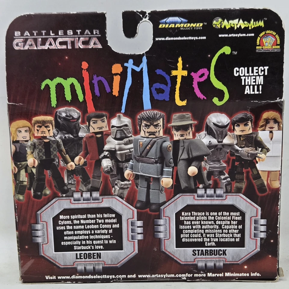 Battlestar Galactica Serie 1 Minimates Paquete de 2: Leoben y Starbuck H58 Foto 3 de 4