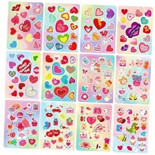for Kids-740 PCS Heart Stickers,Valentines Day 48 Sheets Valentine Stickers