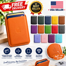 Leather MagSafe Wallet for Apple iPhone compatible with MagSafe Case