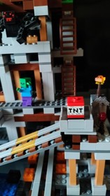 Minecraft Legos minecraft mine with tnt and figurines