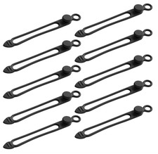 Silicone Cable Ties 4.2 Inch Reusable Cord Straps Flexible Wire Organizer 10 Pac