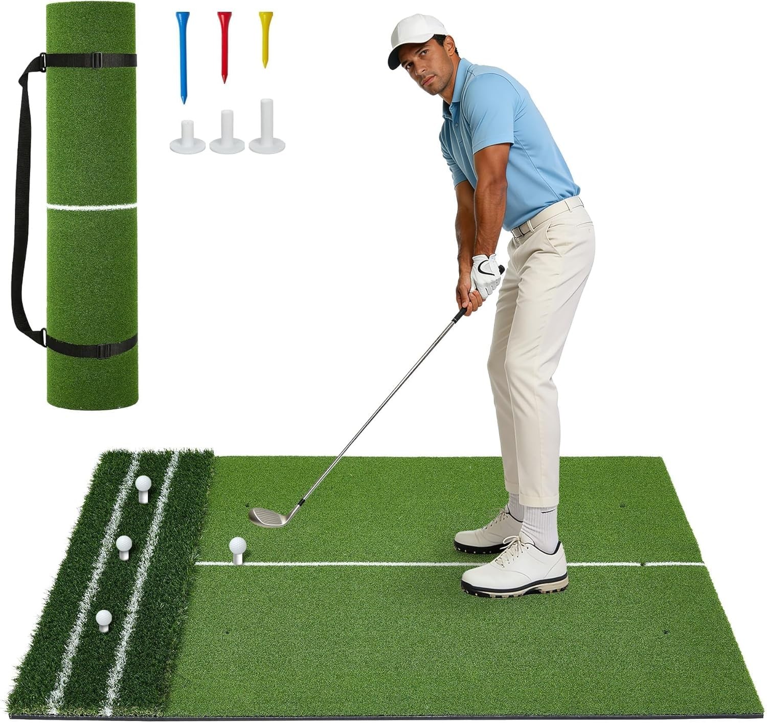 Mat, 5 X 4 Ft Golf Hitting Mat,golf Swing Mat,golf Mats Prac