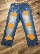 2000s NBA Teams Basketball Patches Straight Jeans 40x35 Y2K Sports Collectibles