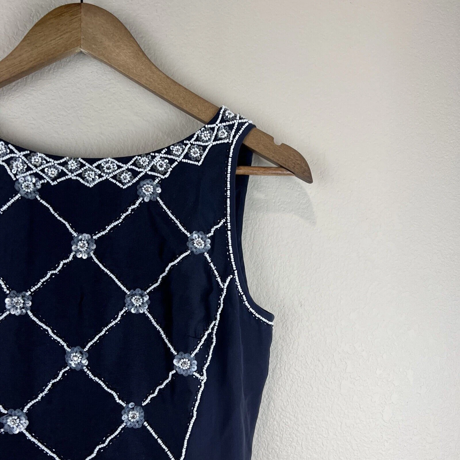 Abito Tory Burch donna 2 perline blu necessita di riparazione