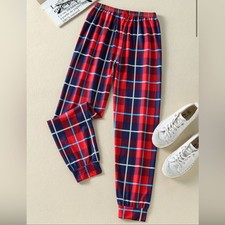 SHEIN Tween Girl Plaid Carrot Pants Size 13/14 GUC