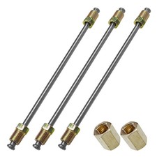 3pcs 316 Brake Line Kit With Fittings Flexible 6 Long Stainless Steel Bra... 3pcs 316 Brake Line Kit With Fittings Flexible 6 Long Stainless Steel Bra...
