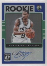 2016 Donruss Optic Rookie Signatures Blue Prizm 17/25 Demetrius Jackson Auto ov7