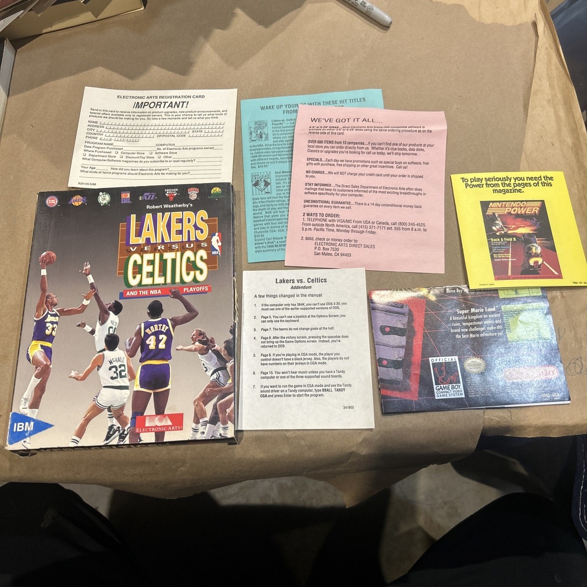 BOX ONLY Robert Weatherby Lakers Versus Celtics IBM PC 5.25