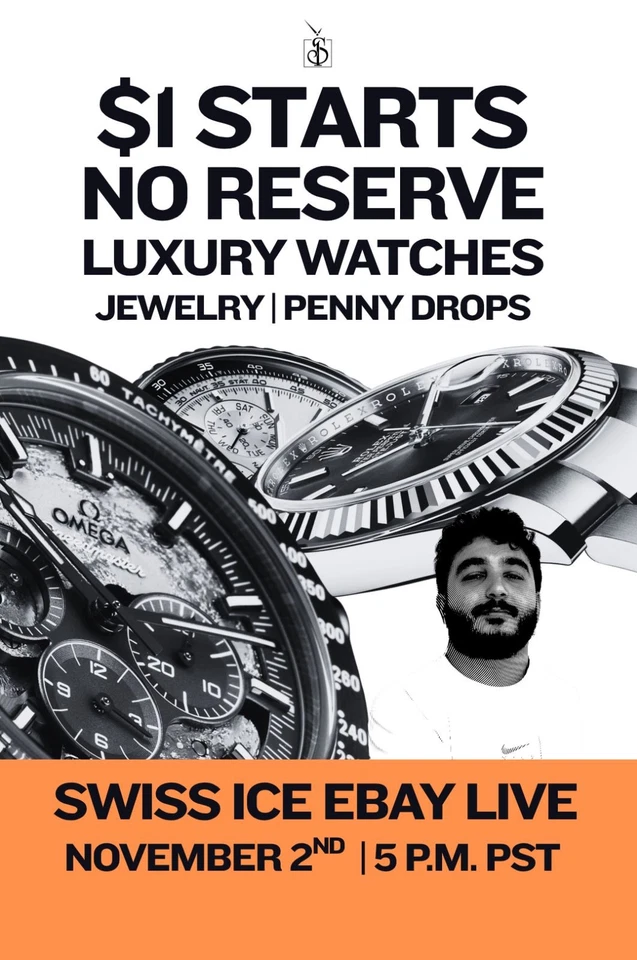 $1 STARTS LUXURY WATCH AUCTION! 🔥 Rolex, Omega, Breitling, NO RESERVE ‼️