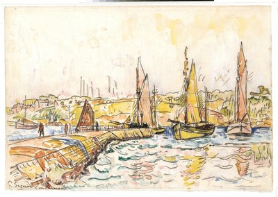 Impressionistische Hafenszene Wandkunst
