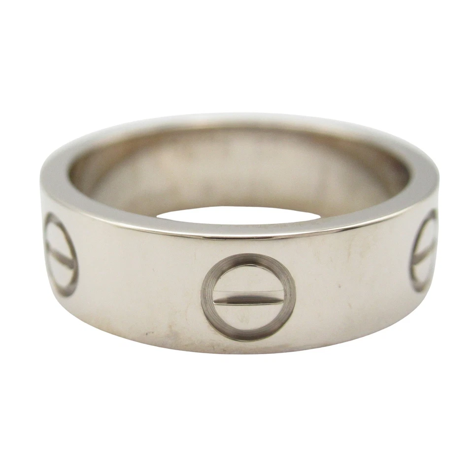 CARTIER Love Ring 18KWG White Gold Used unisex US size 5.75 #52 - Image 2 of 4