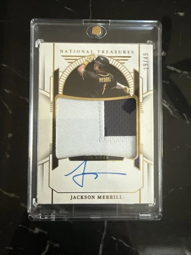 Jackson Merrill [Gold] #93 2024 Panini National Treasures Prospect Material Auto