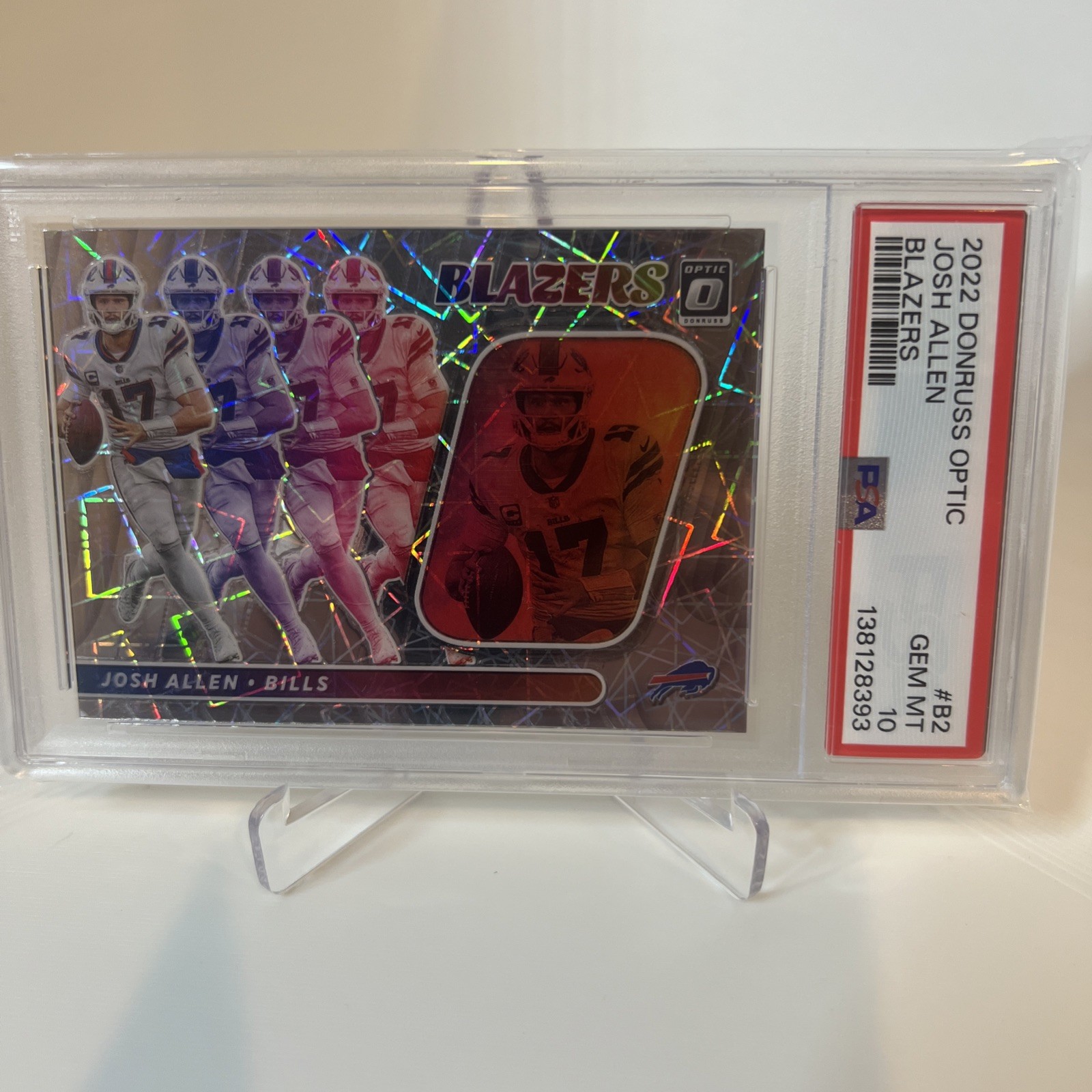 2022 Donruss Optic Josh Allen Blazers PSA 10 CASE HIT SSP Buffalo Bills
