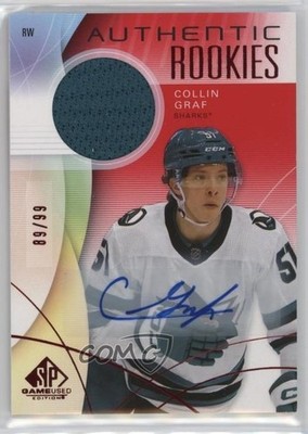 2024-25 SP Game Used Edition Red Jersey /99 Collin Graf #230 Rookie Auto RC 1j6p