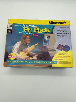 Microsoft ActiMates PC Pack Barney Vintage 1990er CD-ROM Interaktives Spielzeug Windows