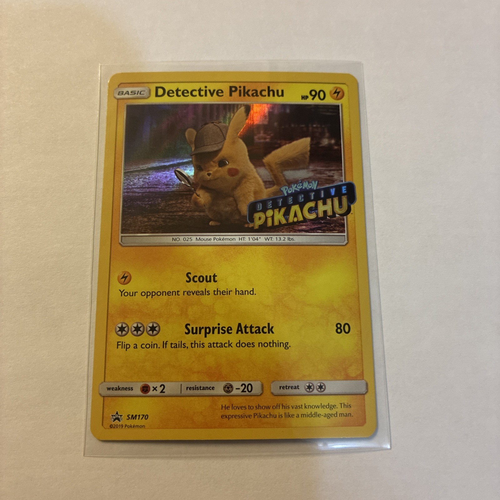 2019 Pokemon Detective Pikachu SM170 Holo Movie Promo