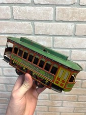 Vintage J Chein Tin Litho No 270 Broadway Trolly Toy