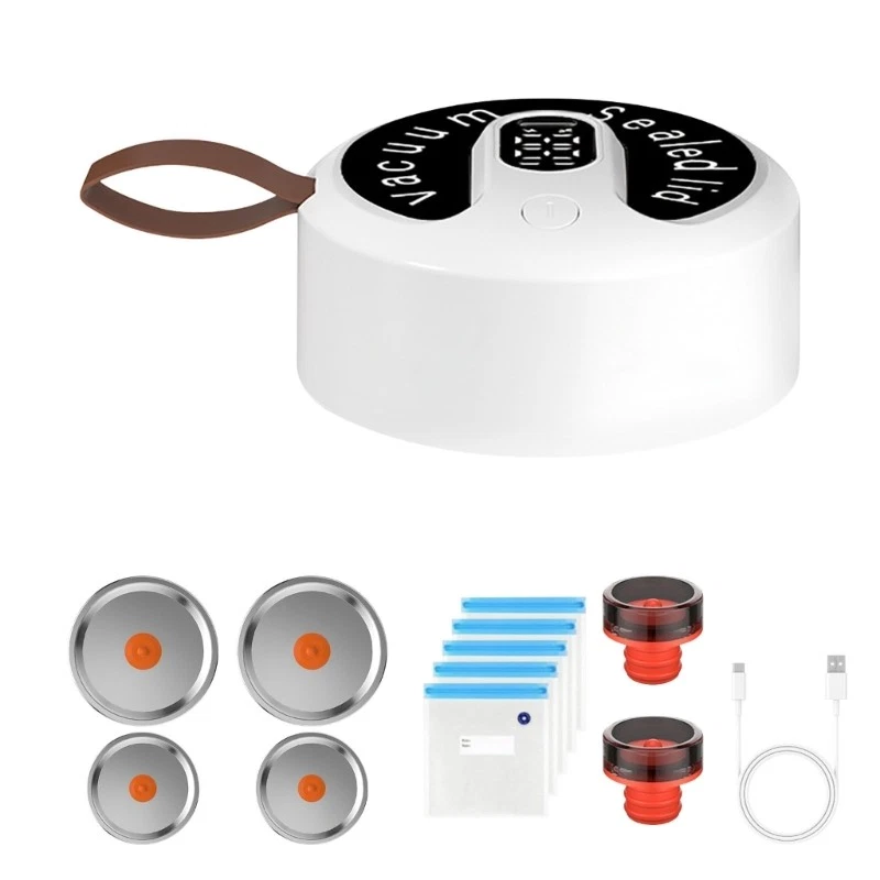Wireless Mason Jar Vacuum Sealer Rechargeable for Preservation Camping