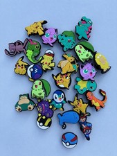 25pc Pokemon Shoe Charms Set Mew Snorlax Dragonite Gengar Pikachu Anime Jibbitz