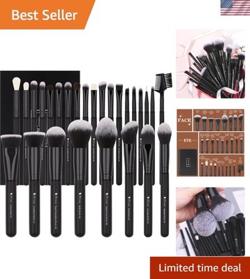 Complete 27-Piece Makeup Brush Kit with FSC Certified Handles - Perfect Gift