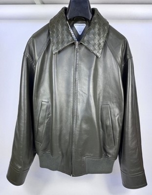 Bottega Veneta - Intrecciato Leder Blouson Jacke Größe: 52 / XL