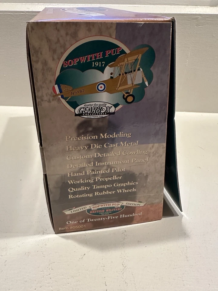 Vtg 1997 GEARBOX Limited Edition British Military WW1 SOPWITH PUP Airplane 1:32 - Image 4 of 4