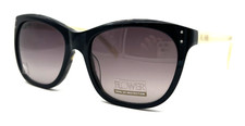 NEW FLOWER 1003 SOPHIE 001 BLACK/IVORY AUTHENTIC SUNGLASSES 55-18-135