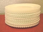 17 MACBETH-EVANS PETALWARE MONAX WHITE DEPRESSION GLASS 8" SALAD/DESSERT PLATES