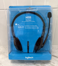 Logitech Stereo Headset H111 New Item Factory Sealed Gaming Teleconferencing