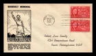 DR JIM STAMPS US COVER ROOSEVELT MEMORIAM WARM SPRINGS FDC SCOTT 931 PAIR