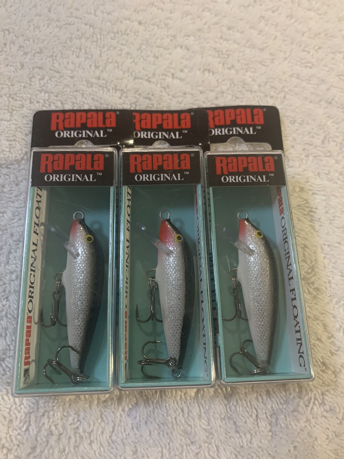 (LOT OF 3) RAPALA ORIGINAL F-5   1/16oz.   SILVER  NIP