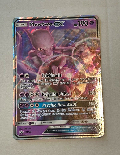 The Pokémon Company Mewtwo GX SM196 SM Full Art Holo Promo Eng 2019 190 HP