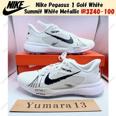Nike Pegasus 1 Golf White Summit White Metallic IR3240-100 Men's Size