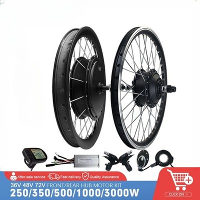 Electric Bicycle Motor 250W-3000W Front Rear Brushless Hub Motor Wheel