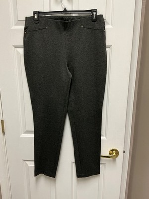 RAFAELLA COMFORT CHARCOAL GRAY PULL ON PANTS WOMEN 16 NWOT NEW