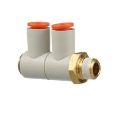 SMC CORPORATION KQ2VD07-34AS Double Union Male Elbow Fitting for 1/4" tube,