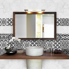 RE COVERTILES Adesivi Piastrelle Cucina Bagno in PVC 24 Pz 10x10 cm PS00109