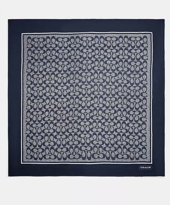 Coach Official Vintage Signature Print Silk Square Scarf C2755 DWP