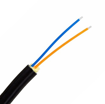Indoor/Outdoor 2-Strand Multimode OM3 Fiber Optic Plenum Cable - 500ft