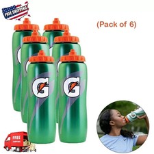 GATORADE 32 Oz. Squeeze Water Bottle 6 Pack FREE SHIPPING